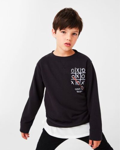 Black check texture shirt